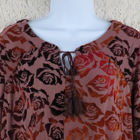 Style & Co.* Women's 3/4 Flare Sleeve Boat Neck Cut-Out Straight Hem Blouse~ OX - Picture 5 of 11